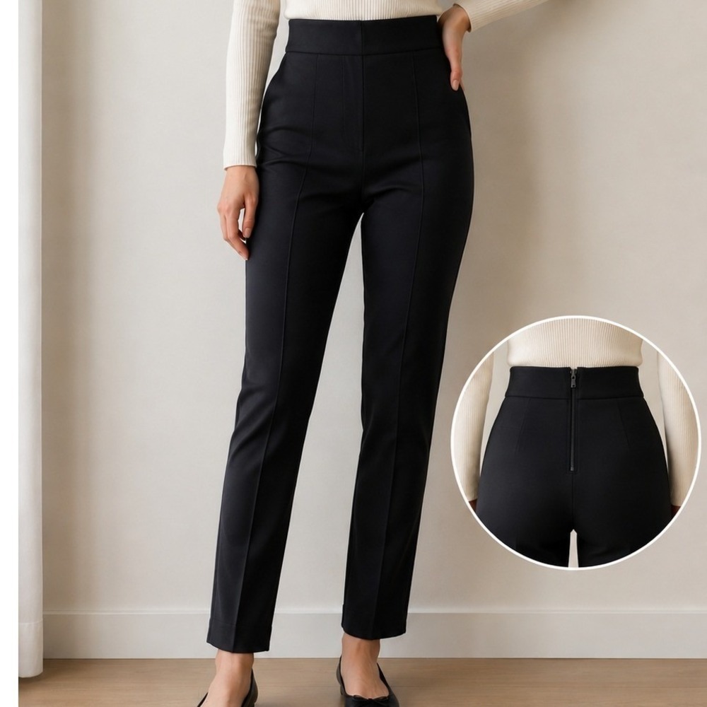 New Ann Taylor Petite XS Black Slim Ankle Pants Career Office Stretch Trousers